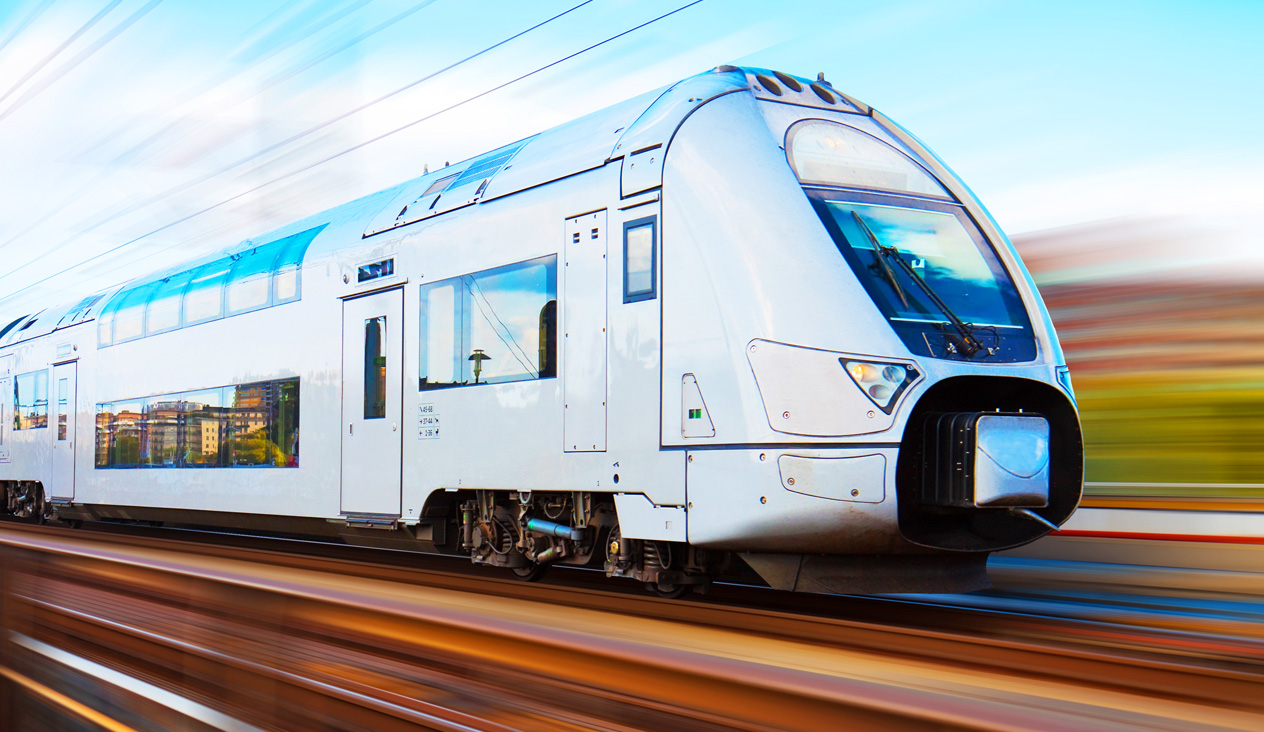 High Speed Train with Motion Blur